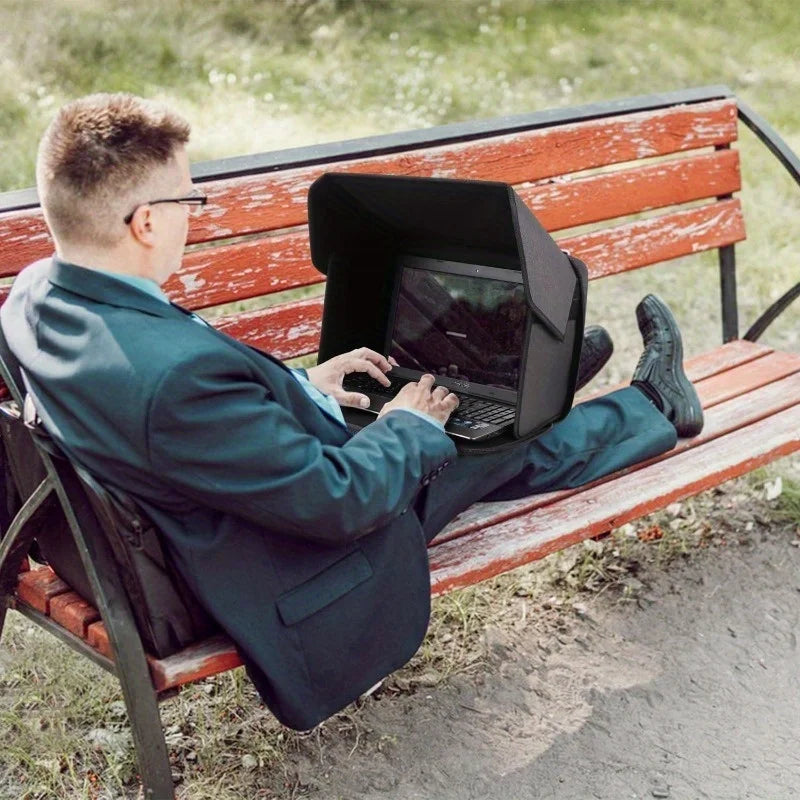 Laptop Bag Laptop Sun Shade, Lightweight Laptop Sun Glare Shield Privacy Cover for Working Outside 14inch