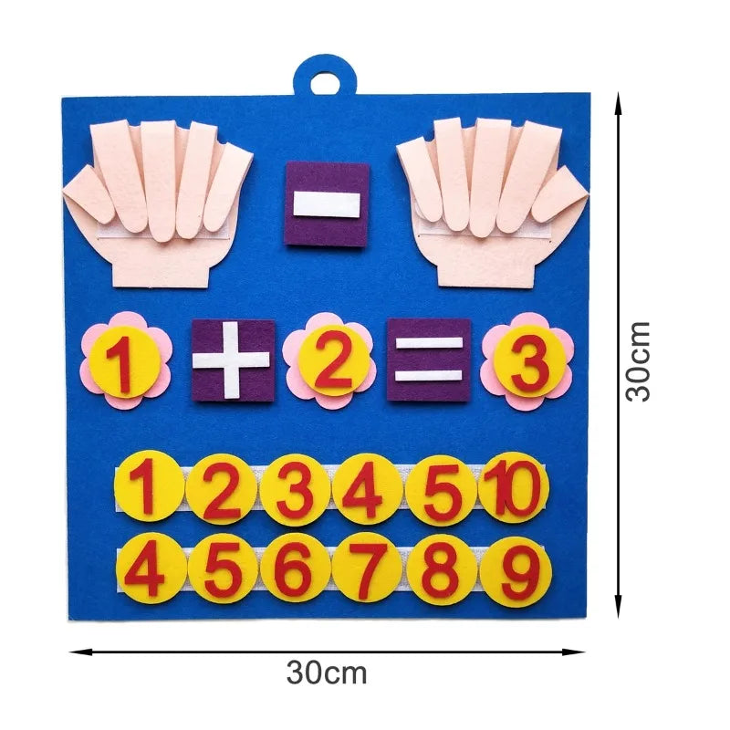 Children's Finger Number Math Toys, Montessori Concept Education Felt DIY Creative Early Childhood Education AIDS