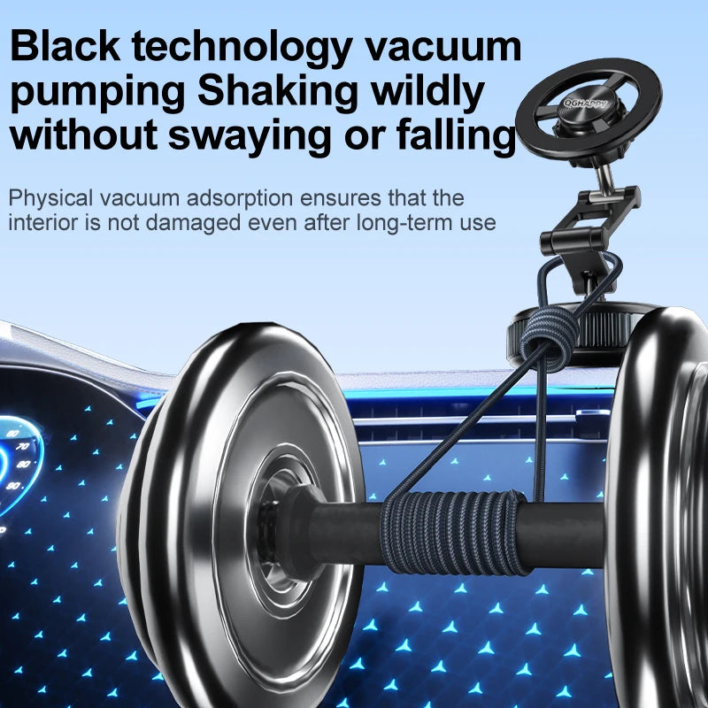 2025 New Car Magnetic Vacuum Adsorption Bracket 360° Rotating Desktop Wall Bathroom Vlog Portable Electric Sucker Holder