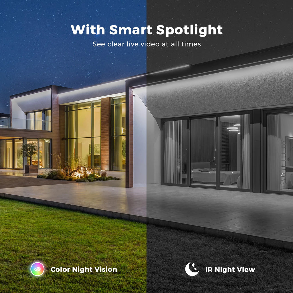 ABUNTU 20MP 10K PTZ Wifi Camera Four Len 10X Zoom Surveillance Camera Outdoor 360°No Dead Angle Ultra Long Night Vision Security