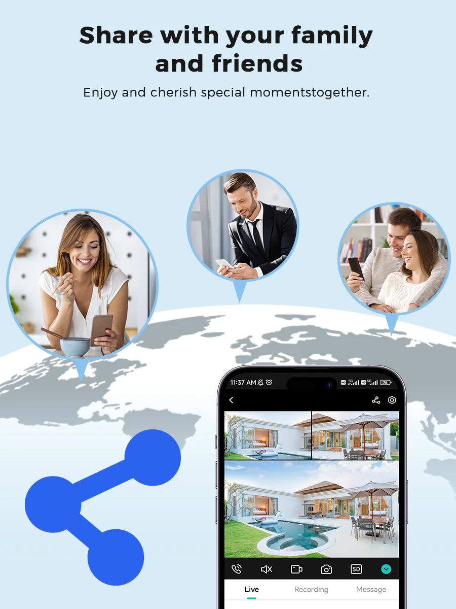 15MP HD Three Screen WIFI IP Camera Outdoor 9MP Dual Lens Camera Ai Human Detection Waterproof CCTV Video Security Camera iCsee