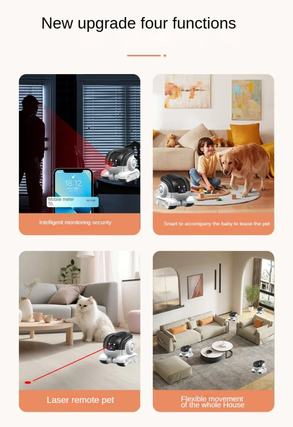 3MP HD WIFI Camera PTZ IP Security Protection Surveillance Camera Auto Tracking Baby Pets Monitor Smart Home Robot Cameras