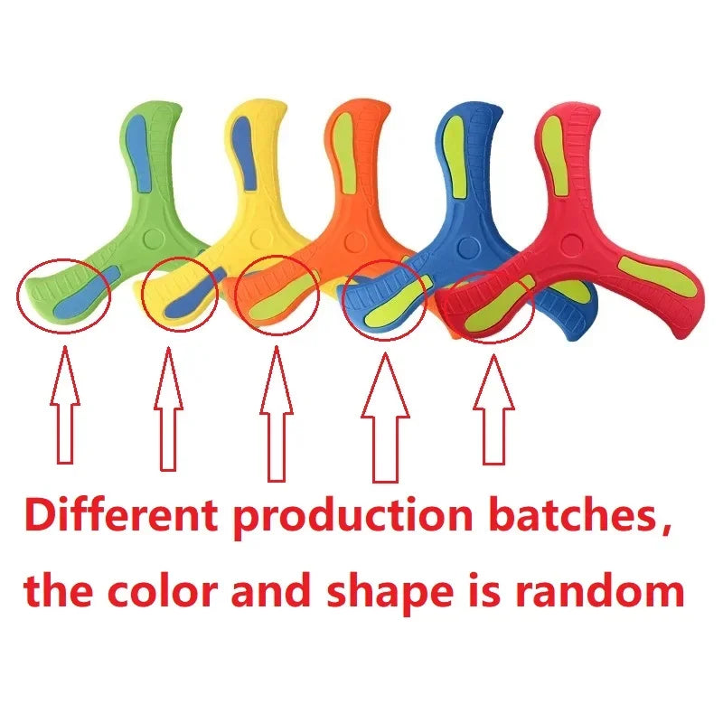Children Boomerang Soft Three-leaf Cross Adult-kids Interactive Outdoor Toy Early Education Puzzle Decompression Gift
