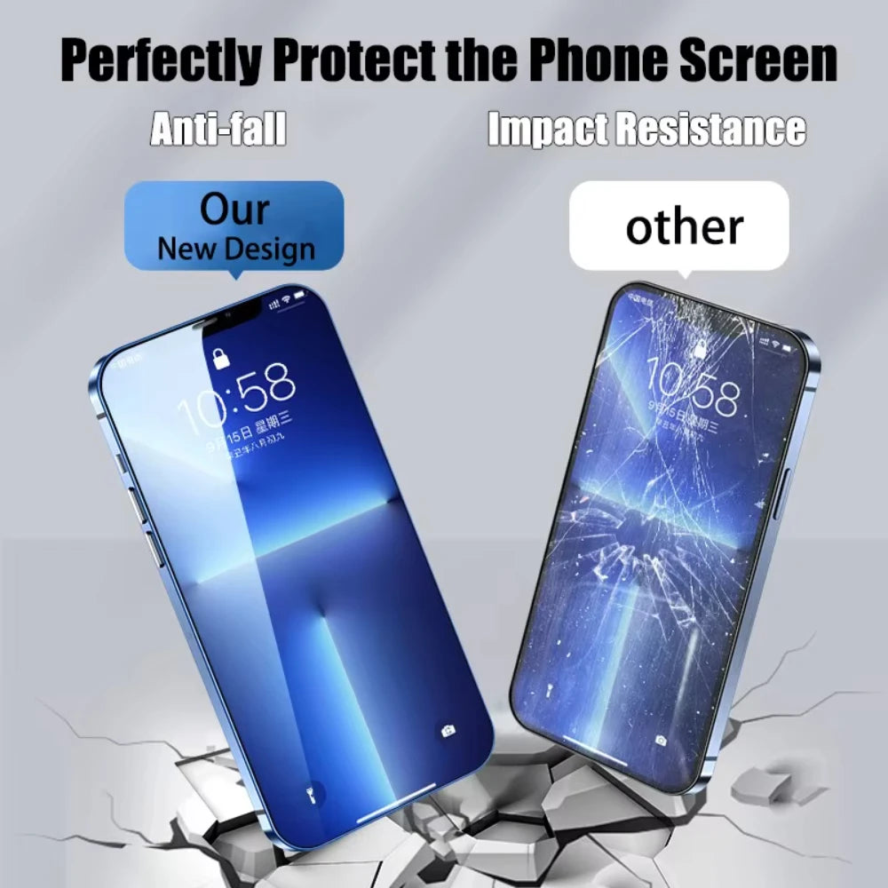 NNBILI 2-4Pcs 9D Screen Protector For iPhone 16 15 14 13 12 11 Pro Max Protective Glass For iPhone 16e Full Cover Tempered Glass