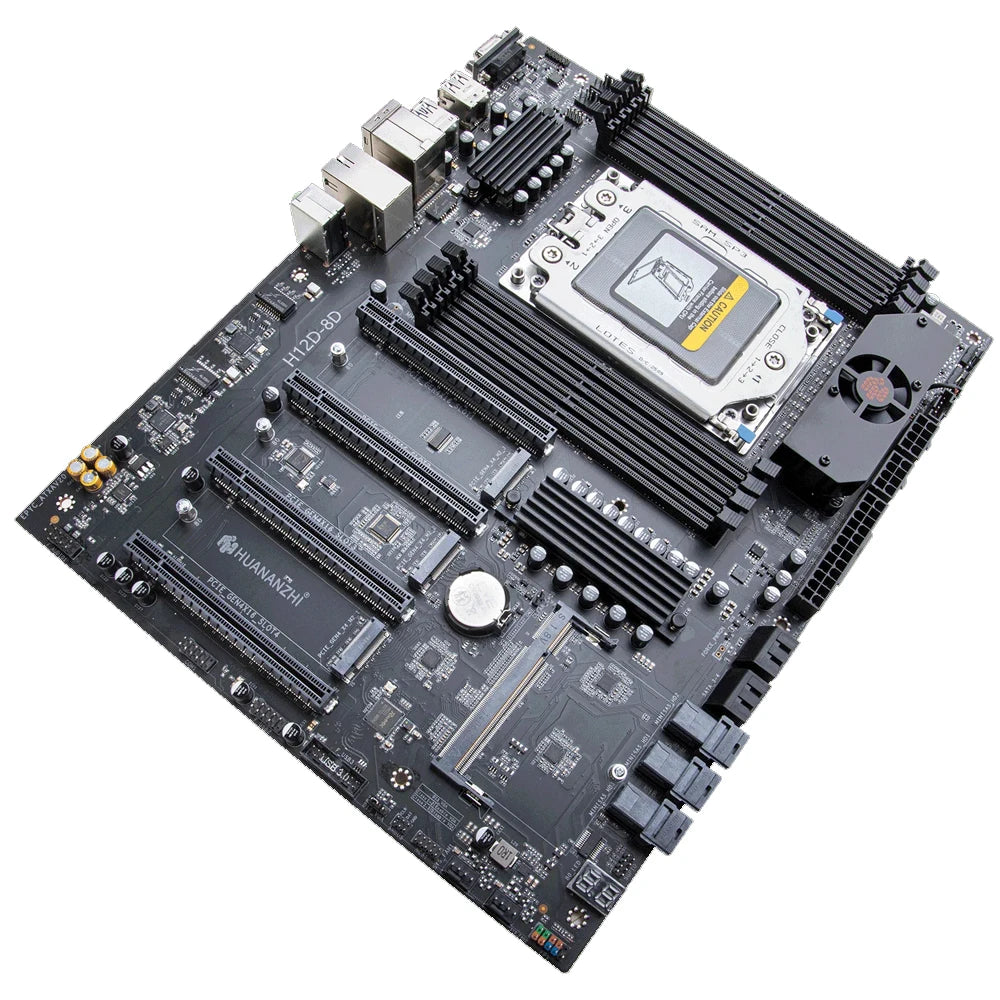 HUANANZHI H12D-8D Motherboard Set EPYC Server Kit with IPMI AMD EPYC 7002 7003 Series CPU 8 Channel Memory Dual 2.5G Network