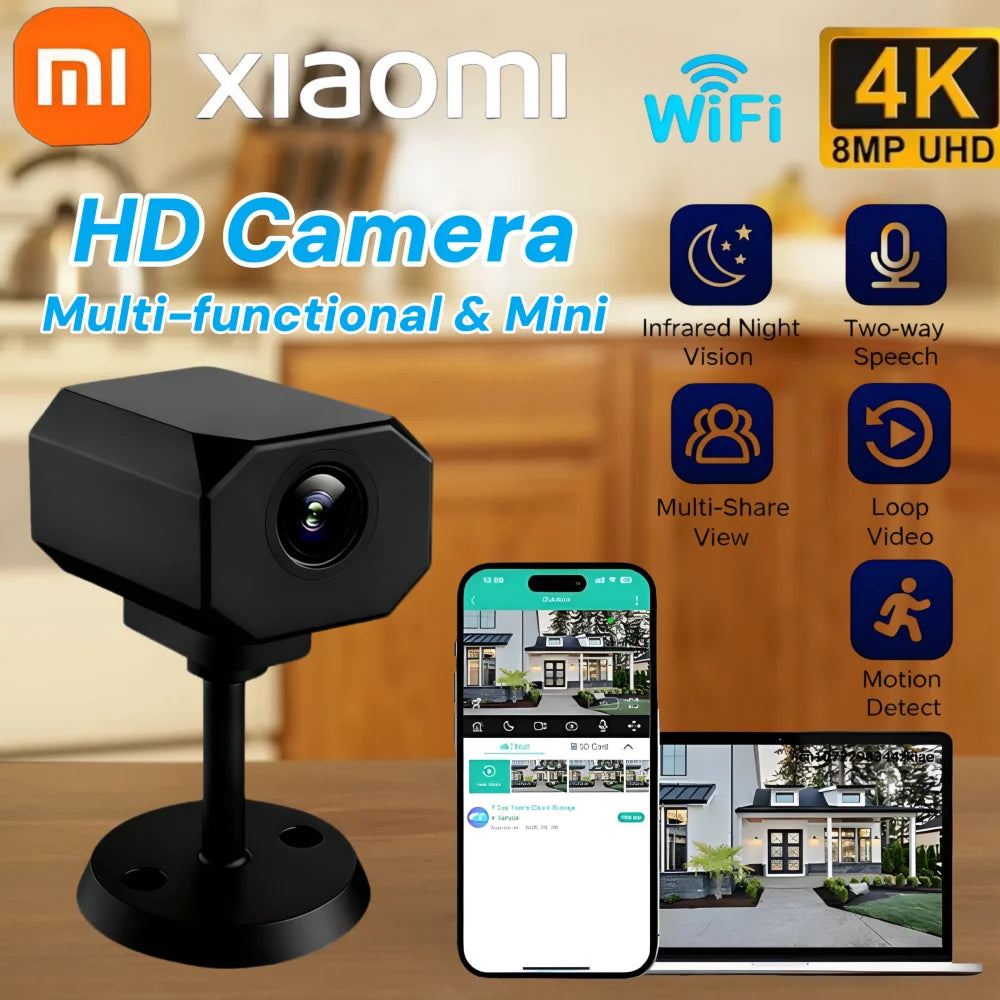 Xiaomi HD Mini Camera 4K 1080P WiFi IP AP Remote Monitoring Lightweight Portable Camcorder Smart Home Surveillance Security Cam