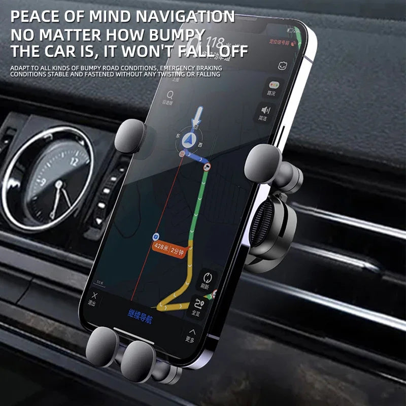 Car Phone Holder Air Vent Clip Mount Universal Mobile Stand for GPS Support Compatible with iPhone 13/12 pro Xiaomi Samsung