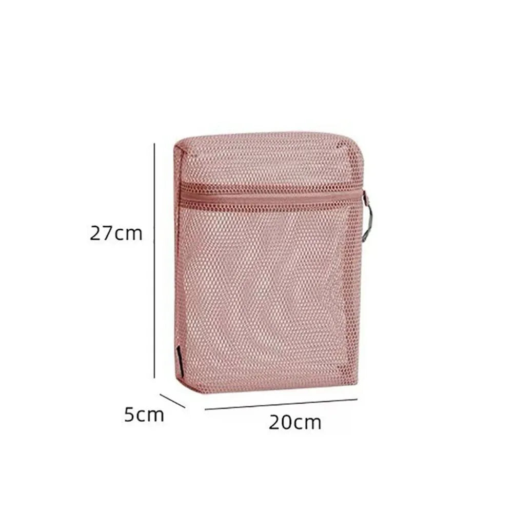 Casual Nylon Storage Pouch With Zipper Hand-held Mesh Pouch Multipurpose Mesh Toiletry Wash Bags Travel