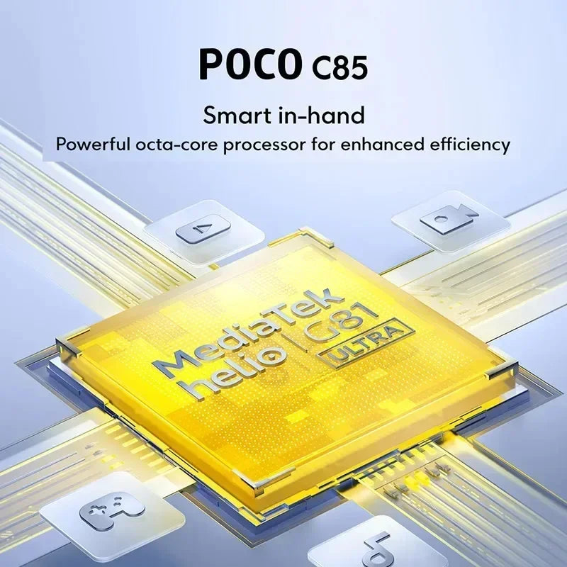 Global Version POCO C85 Smartphone Helio G81 Ultra 6.9" 120Hz Display 33W Charging 6000mAh Battery 50MP Camera NFC