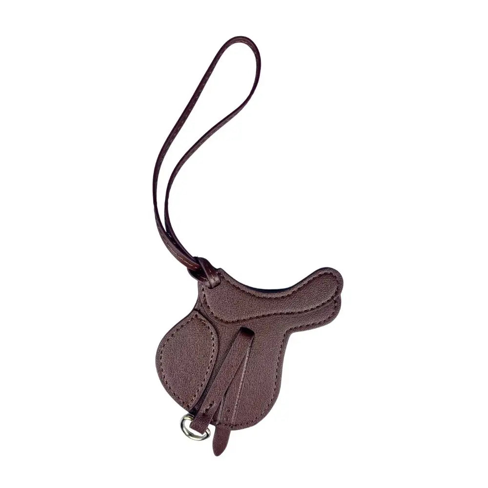 Equestrian Elegance Crafted Saddle Bag Charm - Statement Piece Made with Premium Thick PU Leather, Palmsize