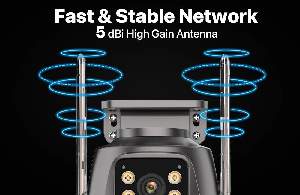 15MP HD Three Screen WIFI IP Camera Outdoor 4K Dual Lens Camera Ai Human Detection Waterproof CCTV Video Security Camera iCsee