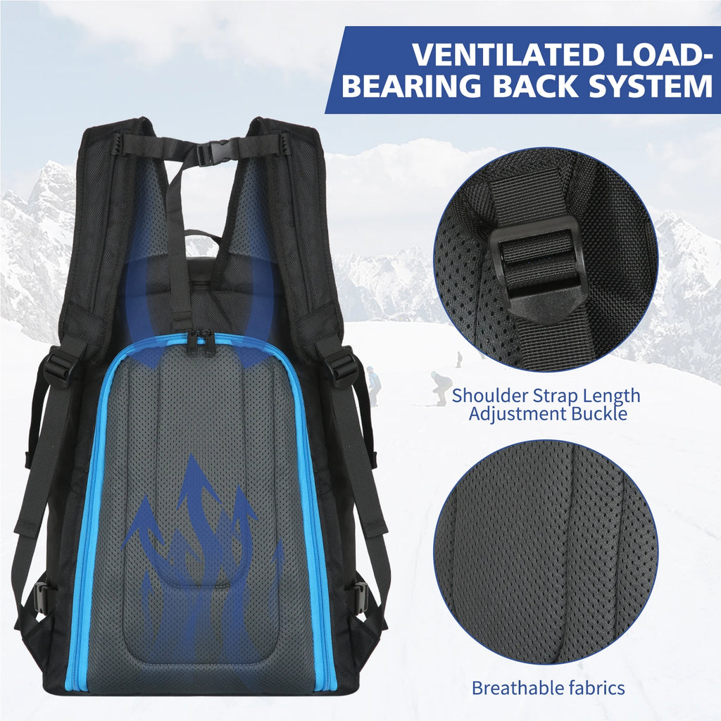 Lightweight Durable Waterproof Ski Backpack For Travel Professional Skateboard Bag Outdoor Gear 50L Backpack With USB Charging
