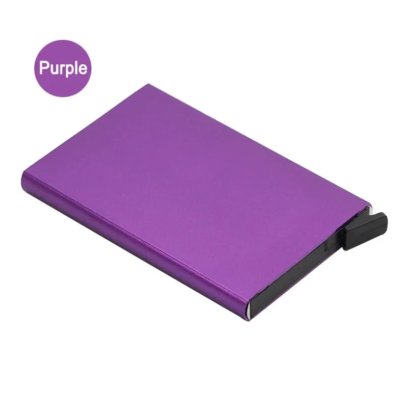 Rfid Smart Wallet Card Holder Metal Thin Slim Men Women Wallets Pop Up Minimalist Wallet Small Black Purse Vallet Walets for Men