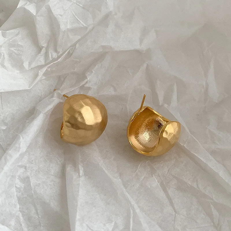 New 925 Sterling Silver Stud Earrings Golden Pretzel Clear CZ Geometric Punk For Women Girl Gift Jewelry Dropshipping Wholesale