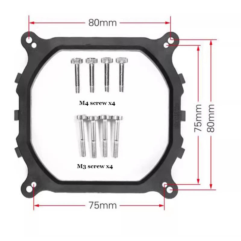 LDPCSJ Intel CPU heat sink base bracket suitable for 1150/1151/1155/1156/1366/2011