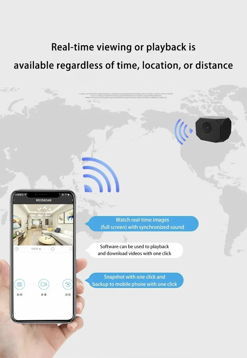 Xiaomi HD Mini Camera 4K 1080P WiFi IP AP Remote Monitoring Lightweight Portable Camcorder Smart Home Surveillance Security Cam