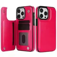 Luxury PU Leather Wallet Case For iPhone 16 15 14 13 12 11 Pro Max SE X XR XS Max 8 7 Plus Kickstand Card Holder Slots Cover