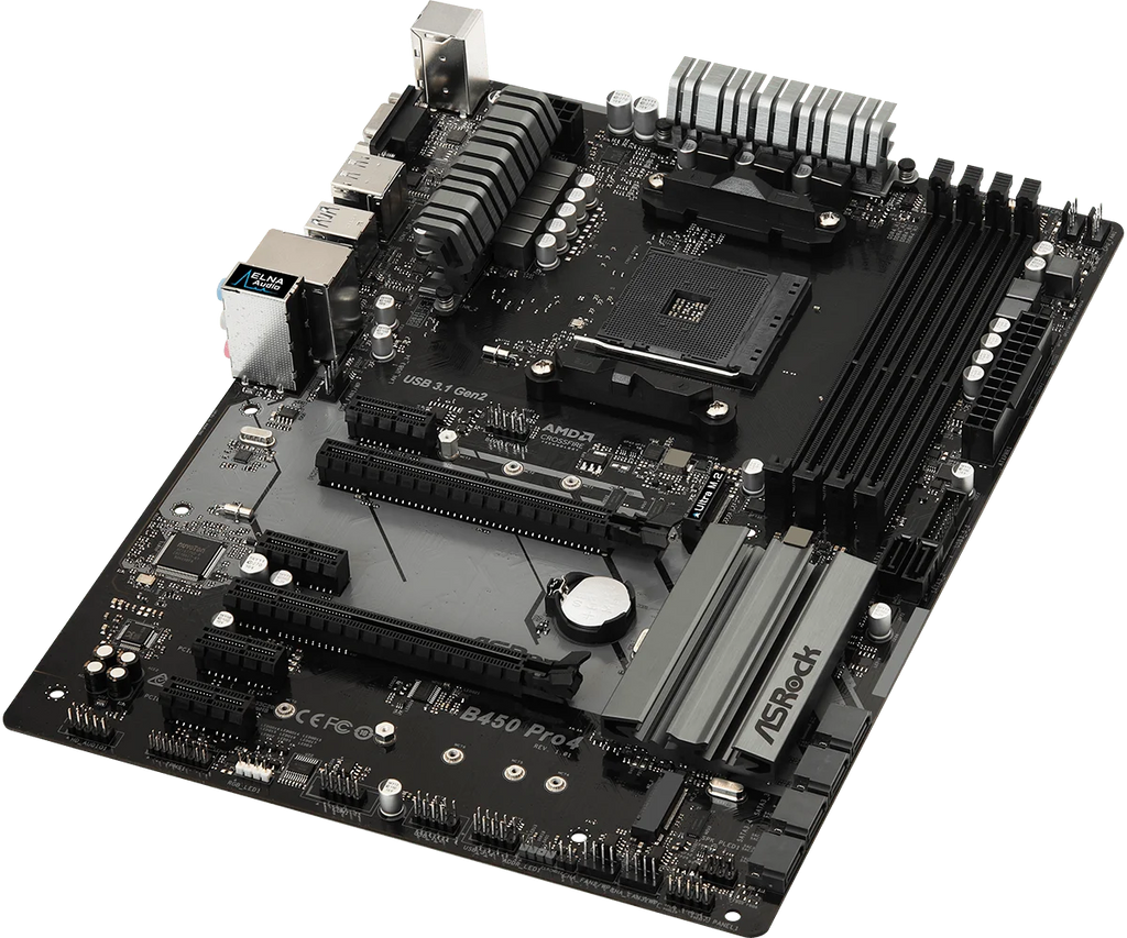 ASRock B450 Motherboard B450 PRO4 Motherboard Supports Ryzen 5600G 5700 5800X 1600 4300 3000 320GE CPU AM4 DDR4 128G ATX