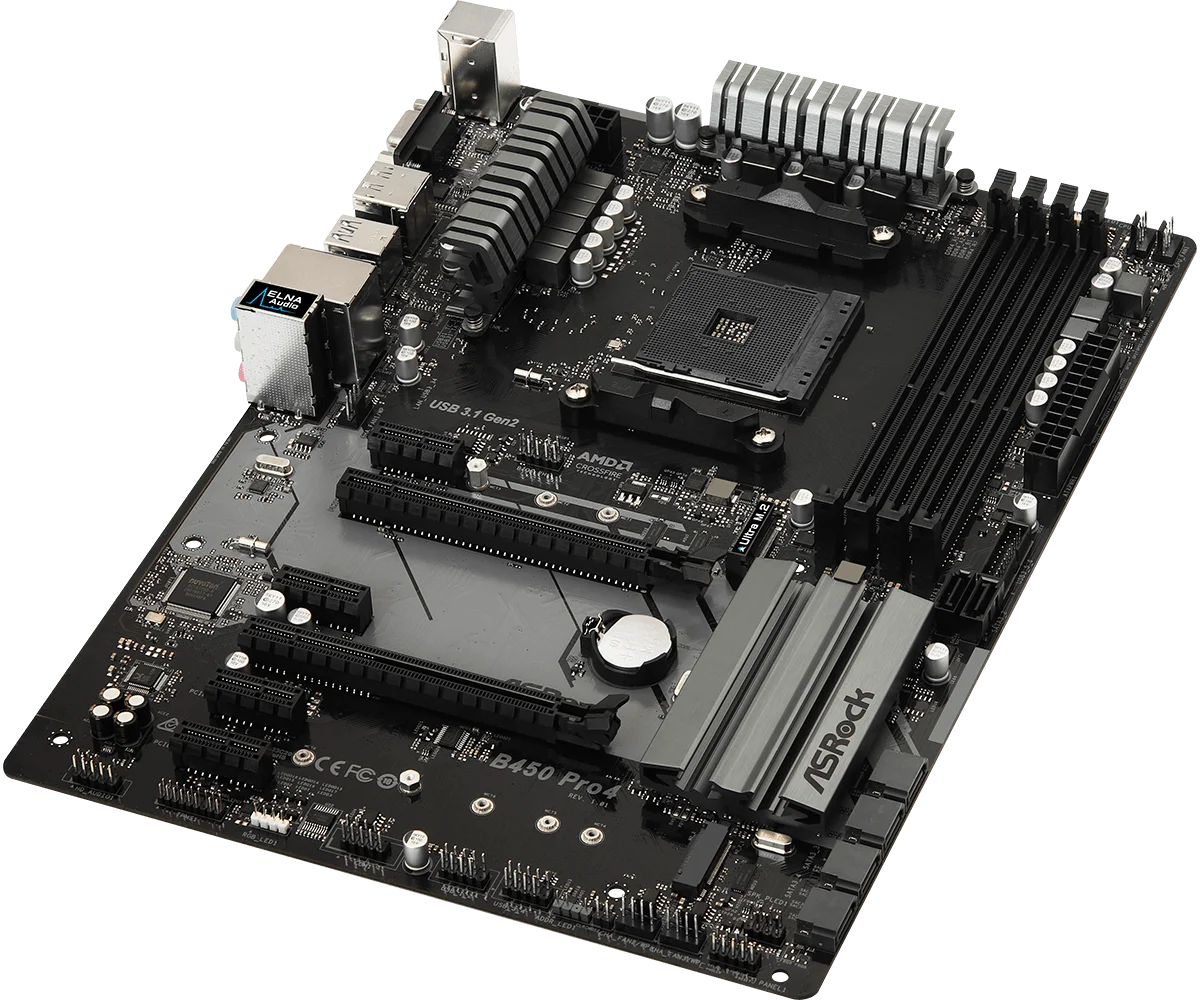 ASRock B450 Motherboard B450 PRO4 Motherboard Supports Ryzen 5600G 5700 5800X 1600 4300 3000 320GE CPU AM4 DDR4 128G ATX