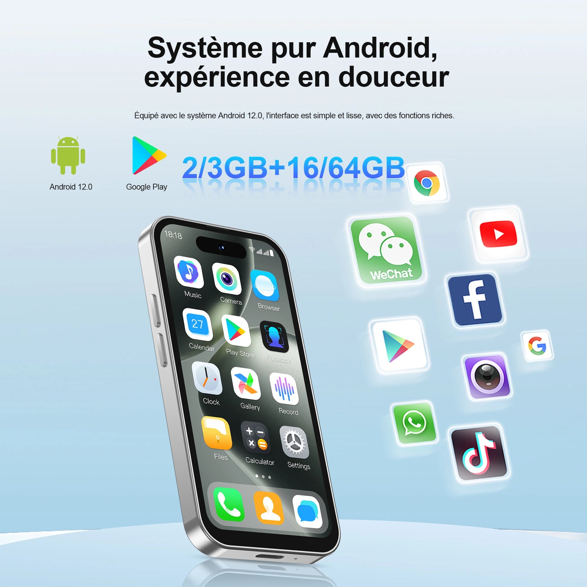 SERVO S16 Mini 4G LTE Android Pocket Smartphone 16GB/64GB Play Store WiFi GPS Dual SIM Dual Camera 4.0"Display Small Mobile Phon