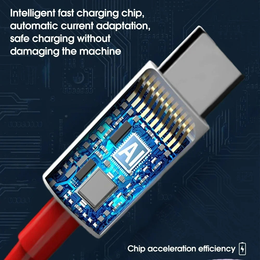 65W Fast Charging Data Cable Type C to Type C USB Mobile Phone Charge Wire For iPhone Samsung Xiaomi Huawei Quick Charge Cord