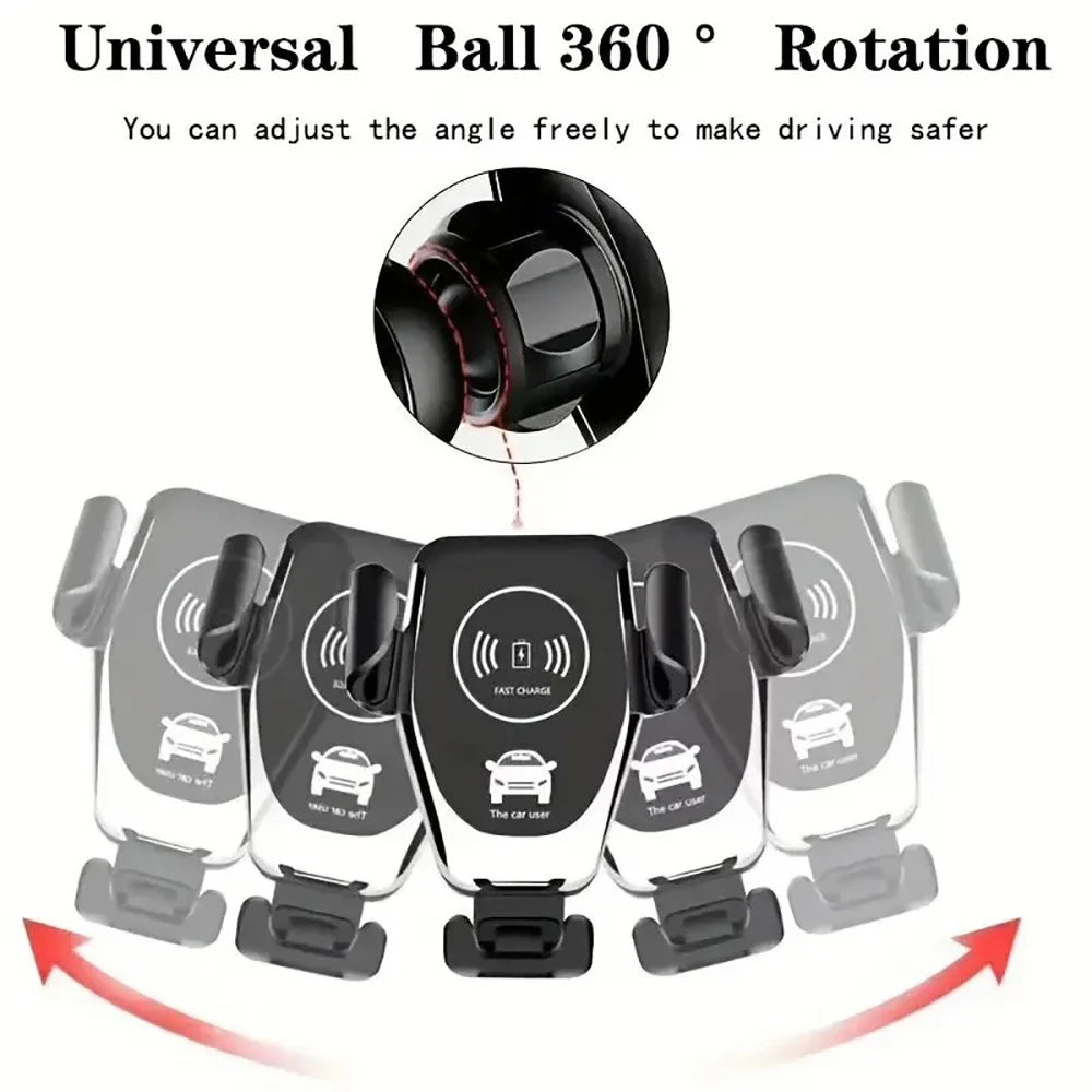 Wireless Car Charger Gravity Induction Mobile Phone Holder Car Air Outlet Bracket Fast Charging Stand for iPhone Samsung Xiaomi