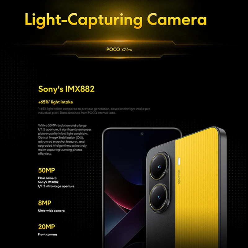 【Brand+】POCO X7 Pro Smartphone Dimensity 8400-Ultra 6000mAh 90W HyperCharge 6.67" AMOLED display NFC Xiaomi HyperOS 2