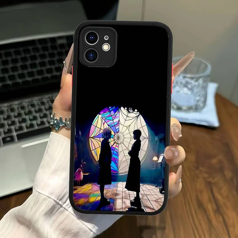 Cool Girl W-WednesdayS A-Addams Phone Case For IPhone 16 15 14 Plus 15 13 12 11 Pro Max X XS MAX Matte Cover