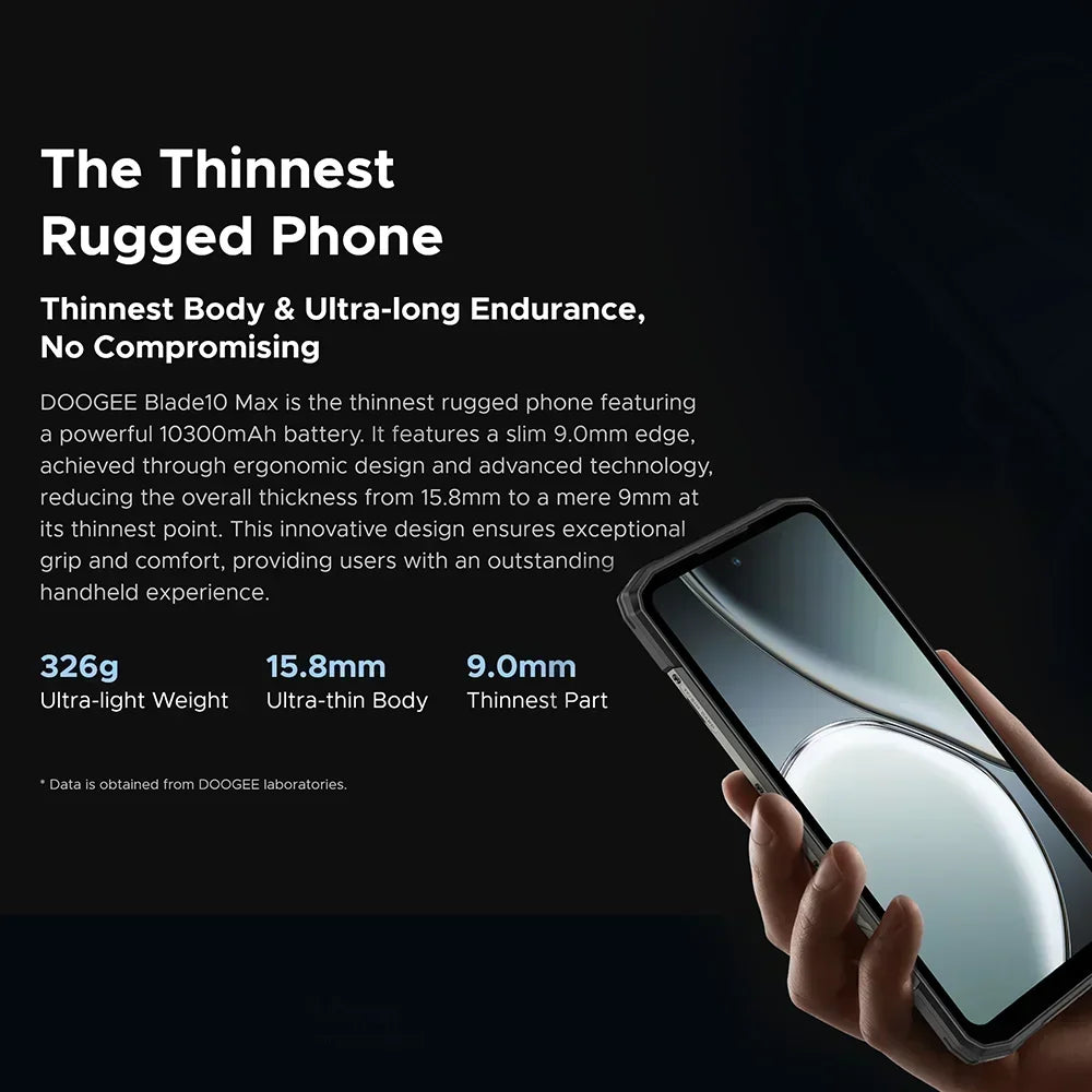 Global Version DOOGEE Blade10 Max Rugged Phone 32GB(8+24) 256GB 6.56” HD+ IPS UNISOC T7200 Octa Core 50MP Camera Android 15 NFC