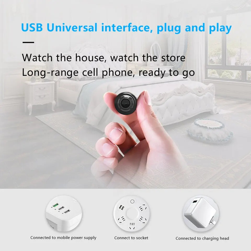X5 Mini Camera HD1080P Compact Wireless WIFI Camera with Recording Function Suitable for Outdoor Camping at Home