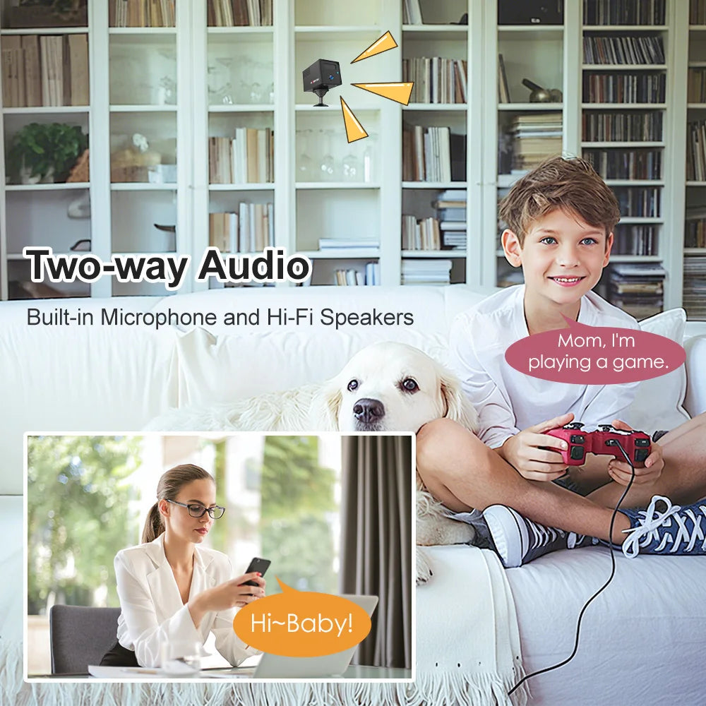 LS VISION 5MP Ubox Mini Camera 4G SIM Indoor Human Detection WIFI Security Cameras 3800mAh Battery CCTV Surveillance IP Camera