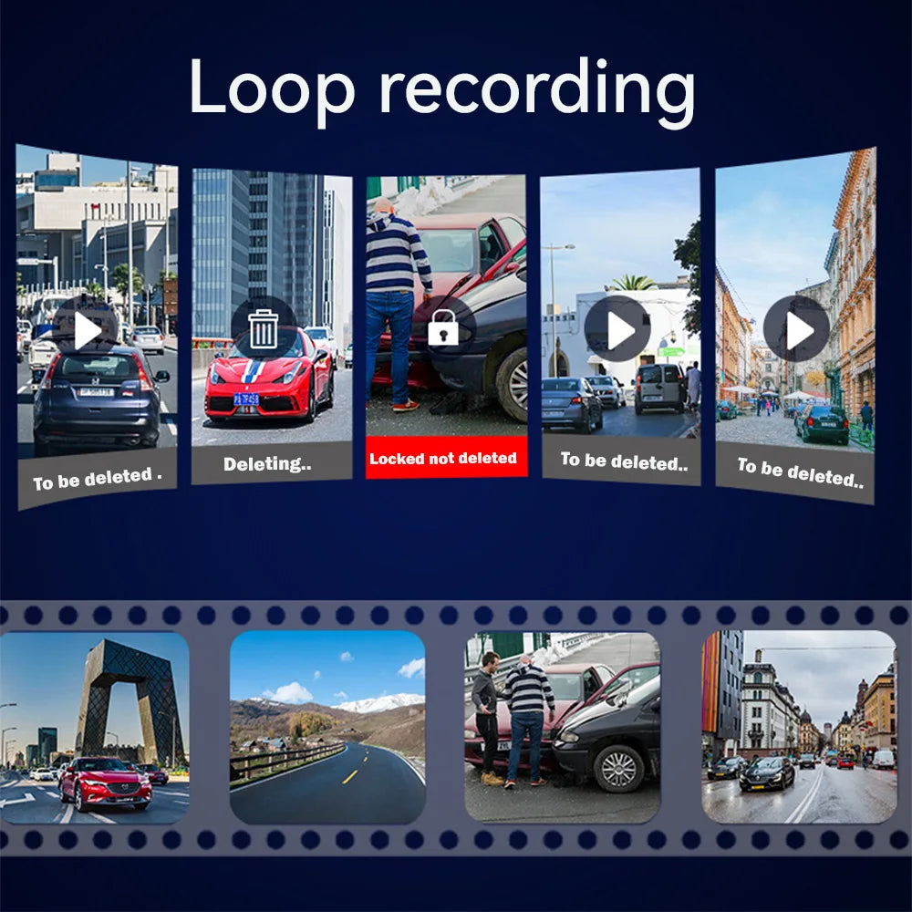 PEGATAH 4G LTE Dashcam GPS Remote Connection Live-View 4K Dual Lens Car Camera 24H Parking Collision Warning Car Video Recorder