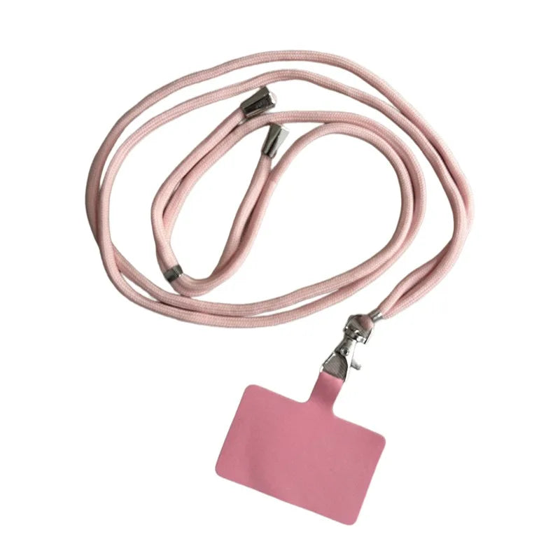 Soft Phone Lanyard Strap Patch For All Phone Cases Solid Color Household External Hanging Neck Freeing Hands And Preventing Loss