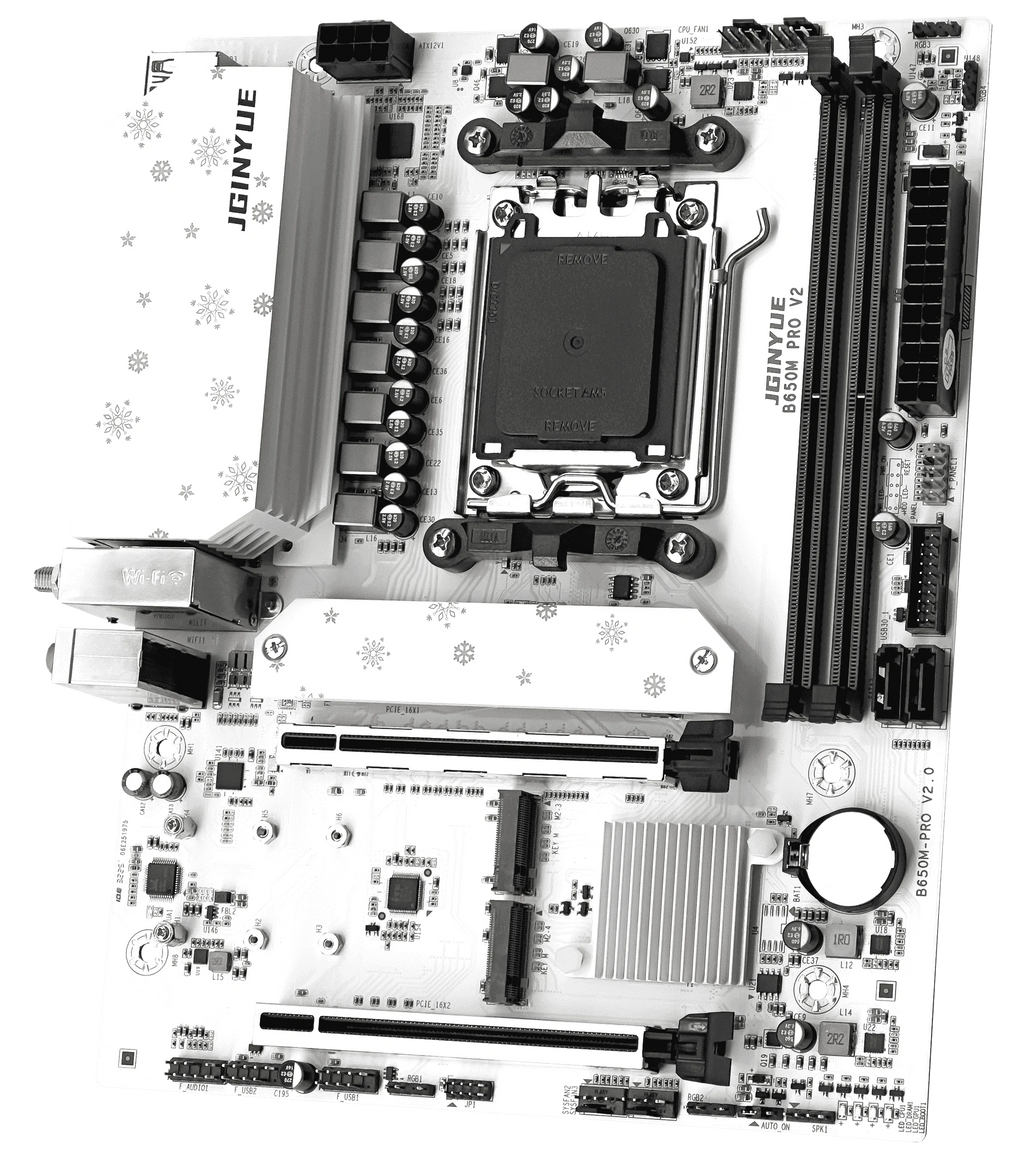 JGINYUE B650M PRO V2 AM5 Motherboard M-ATX For AMD® Ryzen7000/8000/9000 Series DDR5 MAX 96GB RAM M.2 Slot*3 PC computer no-WiFi