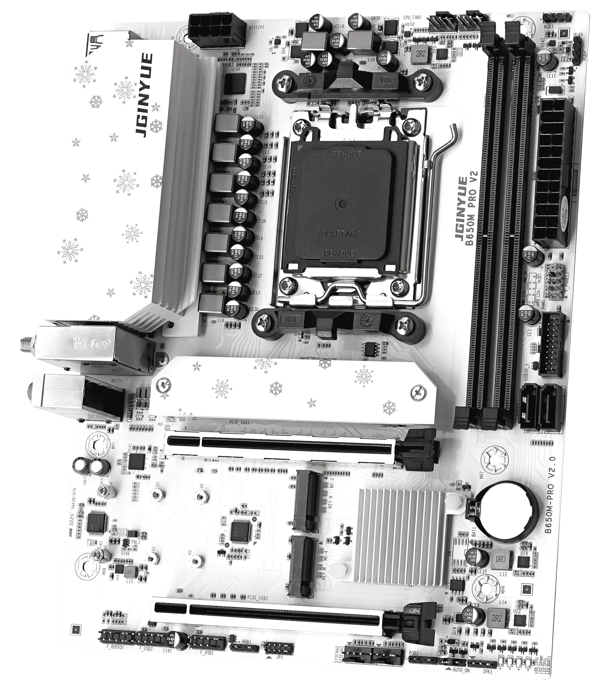 JGINYUE B650M PRO V2 AM5 Motherboard M-ATX For AMD® Ryzen7000/8000/9000 Series DDR5 MAX 96GB RAM M.2 Slot*3 PC computer no-WiFi