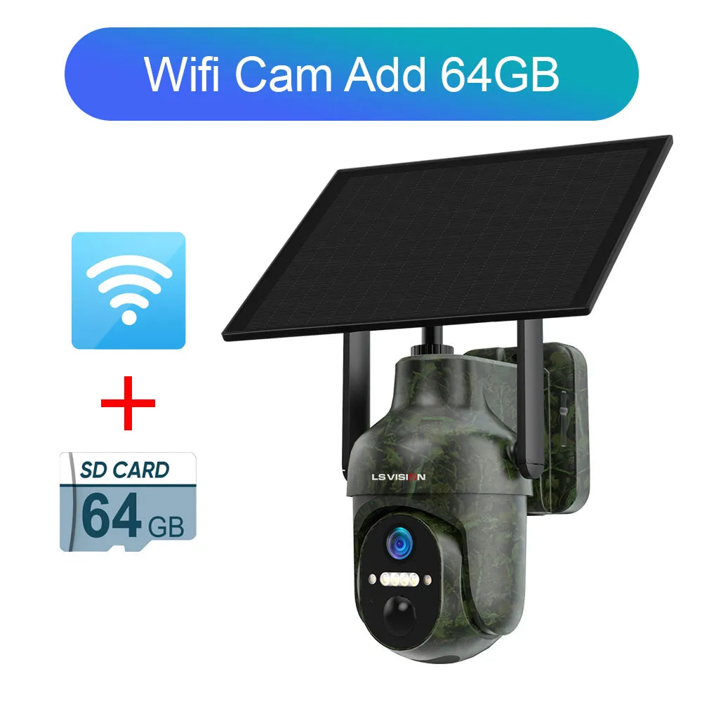 Ubox 4G SIM Outdoor Wildlife Camera 4MP Solar Hunting Trail Camera WiFi Security Camera Auto Tracking Night Vision PIR Detection