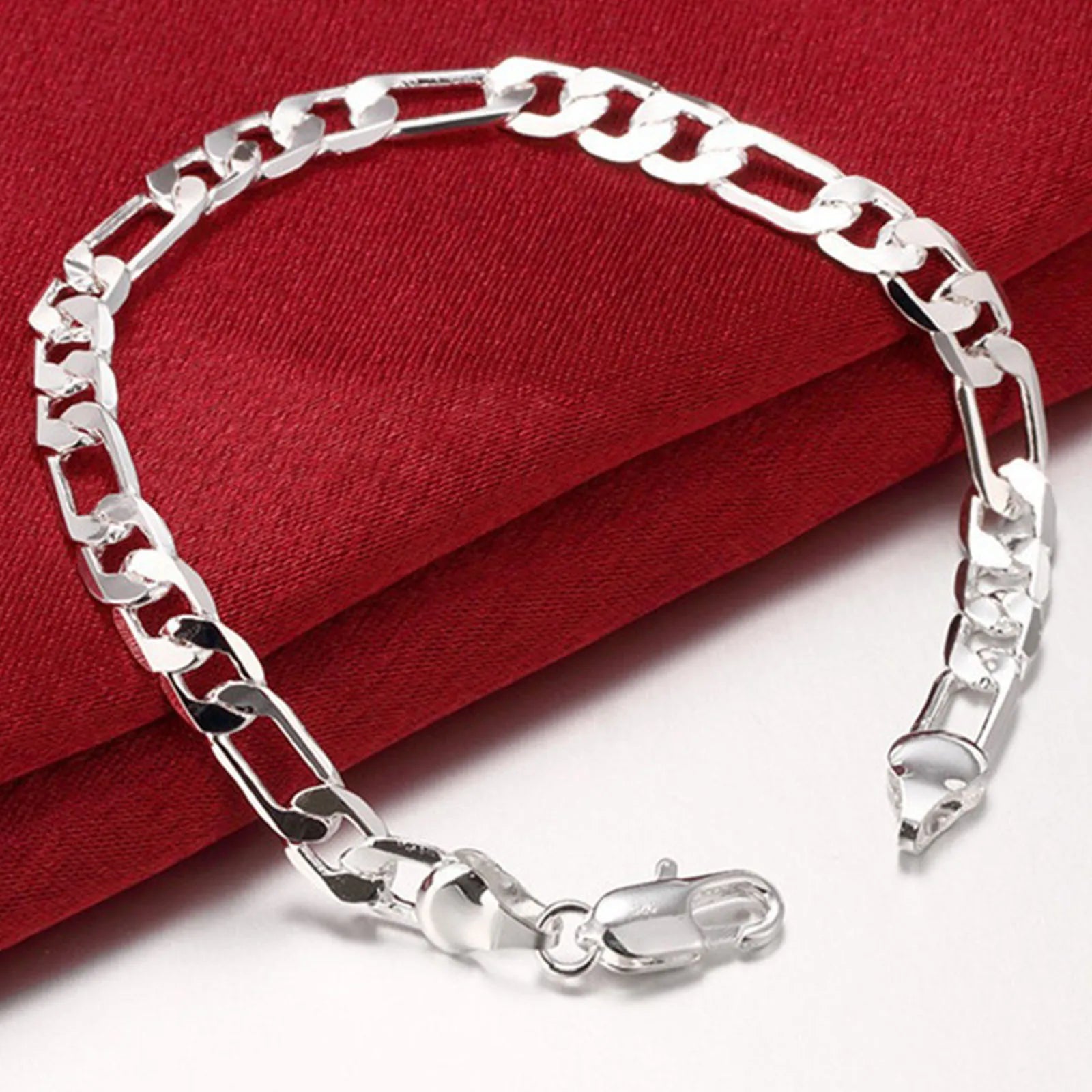 Noble New Arrive 925 Silver 4MM Chain for Men Women Bracelet Necklace Jewelry Set Lady Christma Gifts Charms Wedding