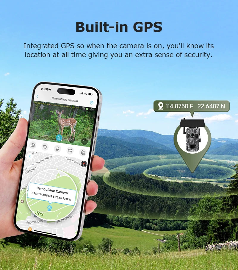 4G Trail Camera HD Video 12MP Images PIR Super-Fast Reflex Trigger Night Vision Wildlife Camera with APP Infrared Camera