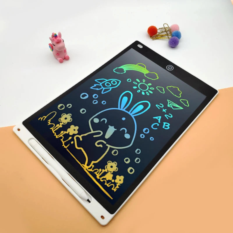 12 Inch Electronic Drawing Board(Brightness Increase By 20%), Writing Tablet For Kids, Colorful Screen Doodle Board