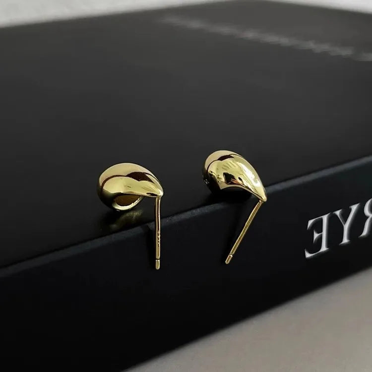 New 925 Sterling Silver Stud Earrings Golden Pretzel Clear CZ Geometric Punk For Women Girl Gift Jewelry Dropshipping Wholesale