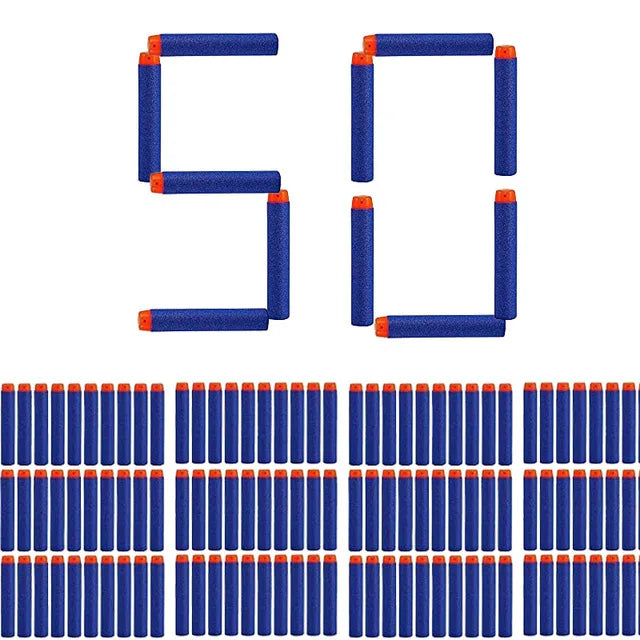 Blue Soft Hollow Hole Head Bullets 7.2cm For Nerf Refill Darts Toy Gun Bullets For Nerf Series Blasters Xmas Kid Children Gift