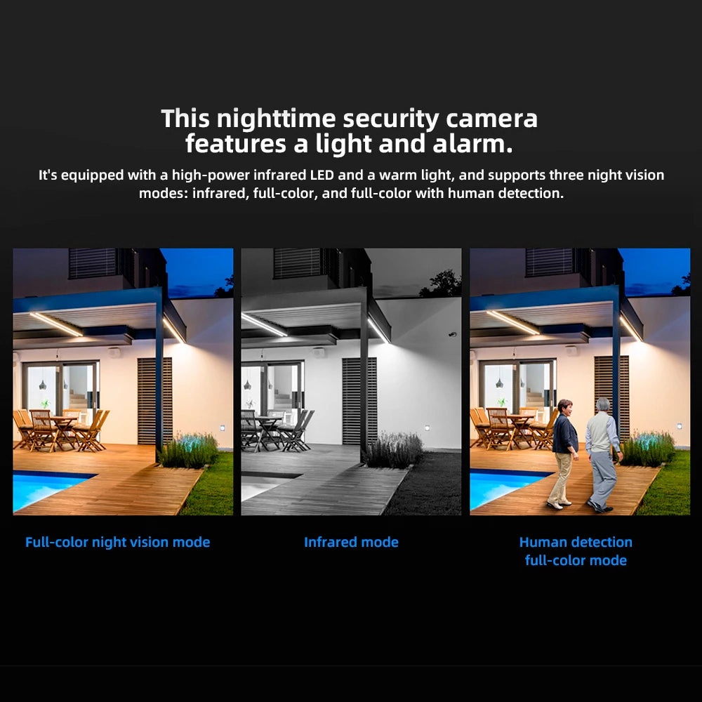 KERUI Icsee Outdoor PTZ 6K WIFI IP Camera Home Security Triple Lens Camera CCTV Video Surveillance With Triple Screens