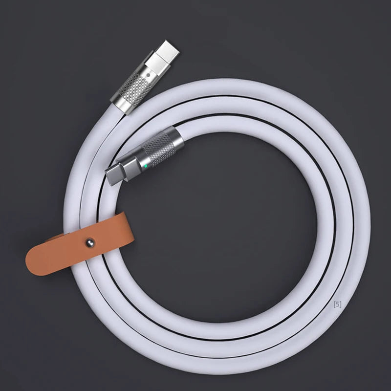 120w 6a Super Fast Charge PD Type C Liquid Silicone Cable Quick Charge 1M 2M Usb Cable Usb C to C Charger Cable