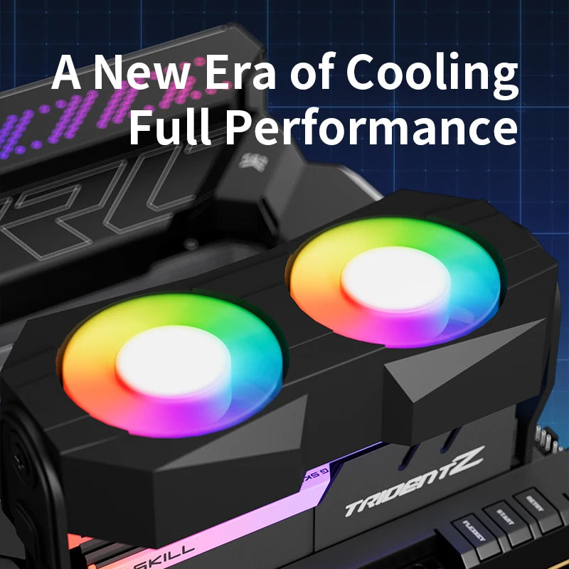 Power Train Z-X5 ARGB divine light synchronous Memory Cooling Radiator Dual Fan supports DDR2/DDR3/DDR4/DDR5
