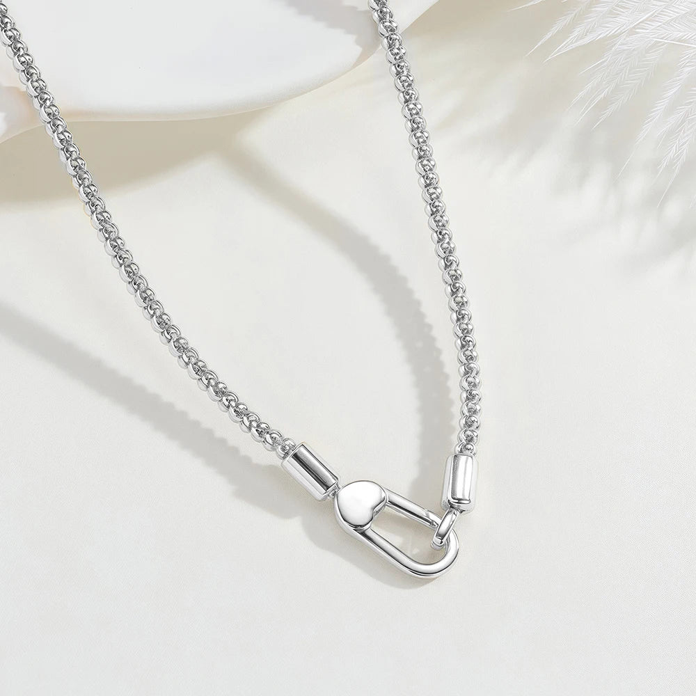 2025 Original Innovative Necklace 925 Sterling Silver Spring Clasp Popcorn Necklace Simple Fashion Women's Necklace Holiday Gift