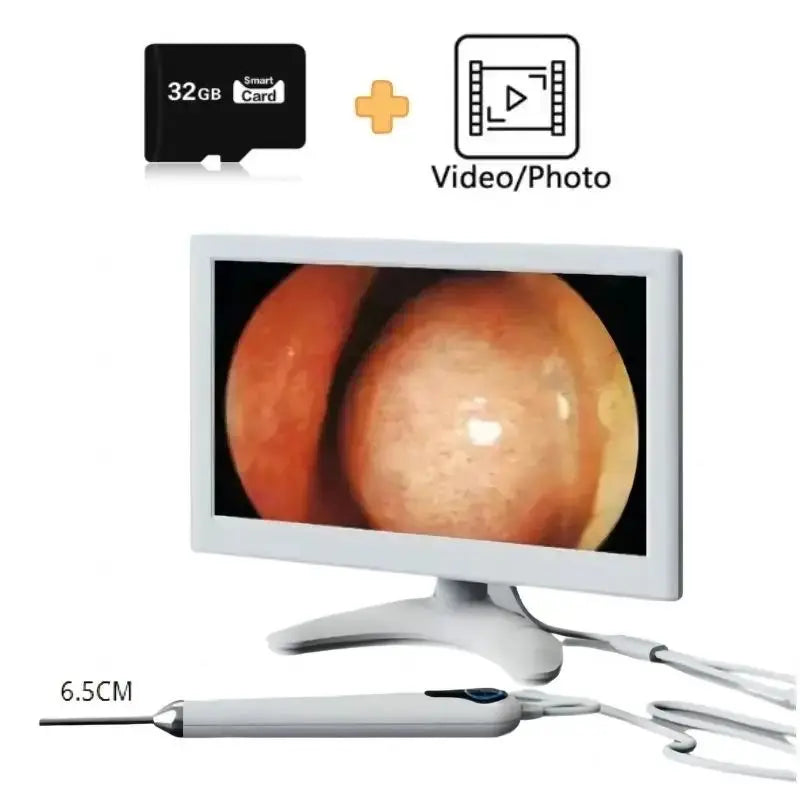 3.2mm Lens Digital Otoscope with 1080P HD 10.1 Inches Screen Ear Scope ENT Endoscope Ear Cleaner Tools 3500mAh Battery