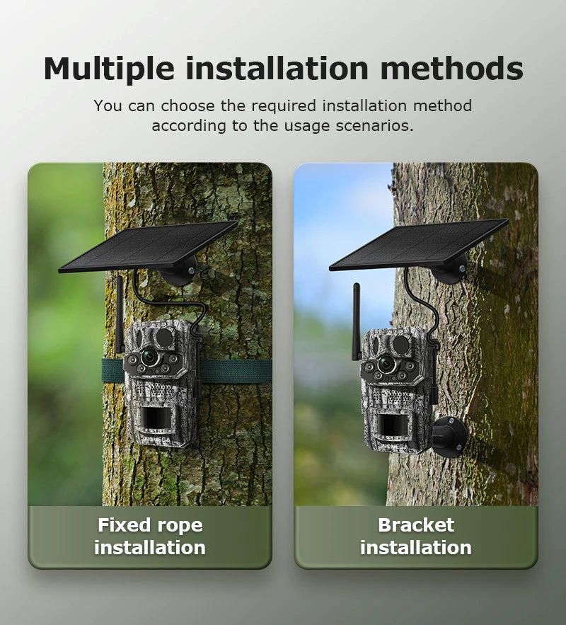 4G Trail Camera HD Video 12MP Images PIR Super-Fast Reflex Trigger Night Vision Wildlife Camera with APP Infrared Camera