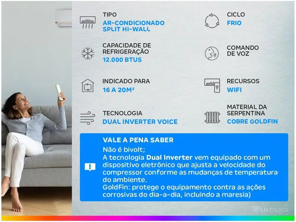 Air conditioning Split Hi-Wall LG Dual Inverter - 220V