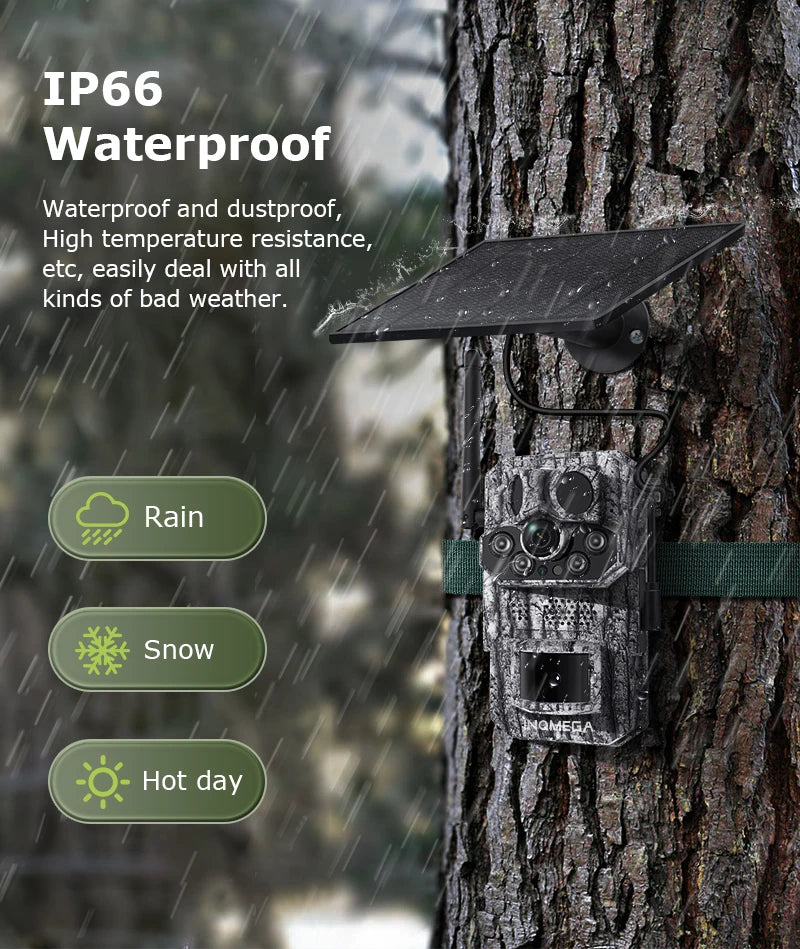4G Trail Camera HD Video 12MP Images PIR Super-Fast Reflex Trigger Night Vision Wildlife Camera with APP Infrared Camera
