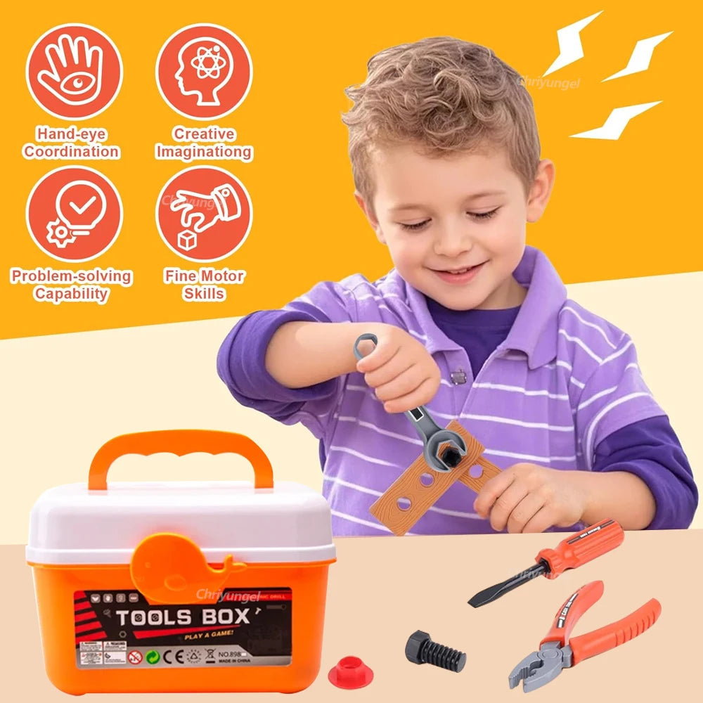 Kids Pretend Tools Kit 38/41/42 PCS Role Play Repair Construction Tool Kit Educational Learning Toys for ToddlersBoys Girls Gift